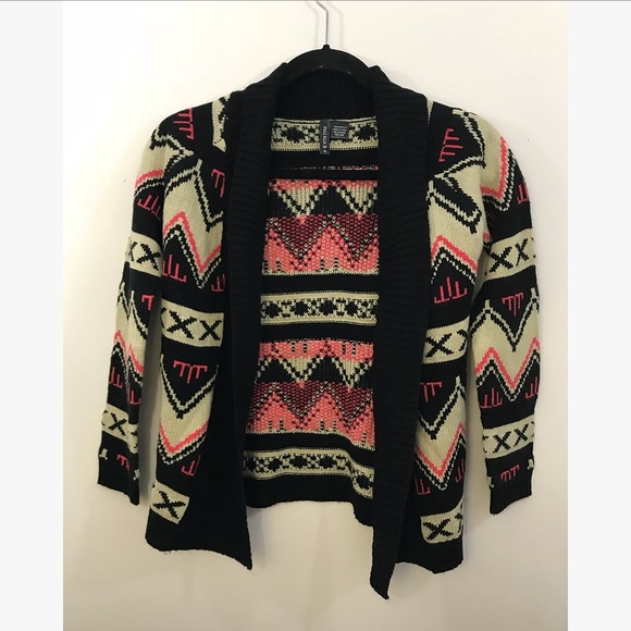 Full Tilt Sweaters - FULL TILT TILLYS AZTEC SWEATER CARDIGAN